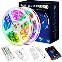 Tiras Led 20 Metros- Beaeet Luces LED Sincronización de Música Bluetooth- Control de Aplicaciones- Remoto de 40 Botones…